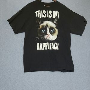Grumpy Cat "This is My Happy Face" tee shirt. Size XL